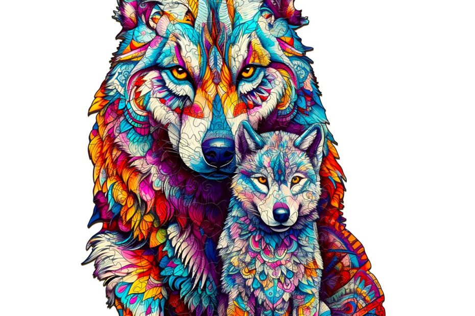 Pussel i trä-WOLF FAMILY 66d1005acc470