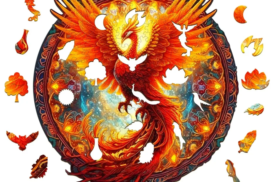 Unleash the Fiery Majesty: Montering av Phoenix Wooden Jigsaw Puzzle 66dc30faa42ad
