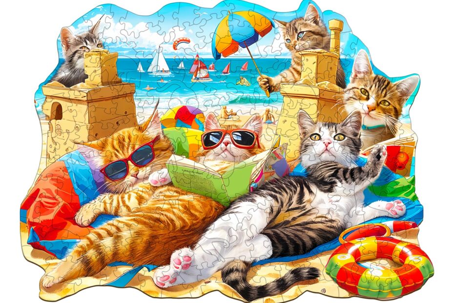 Pussel i trä – Beach Cat 66de64b67381c