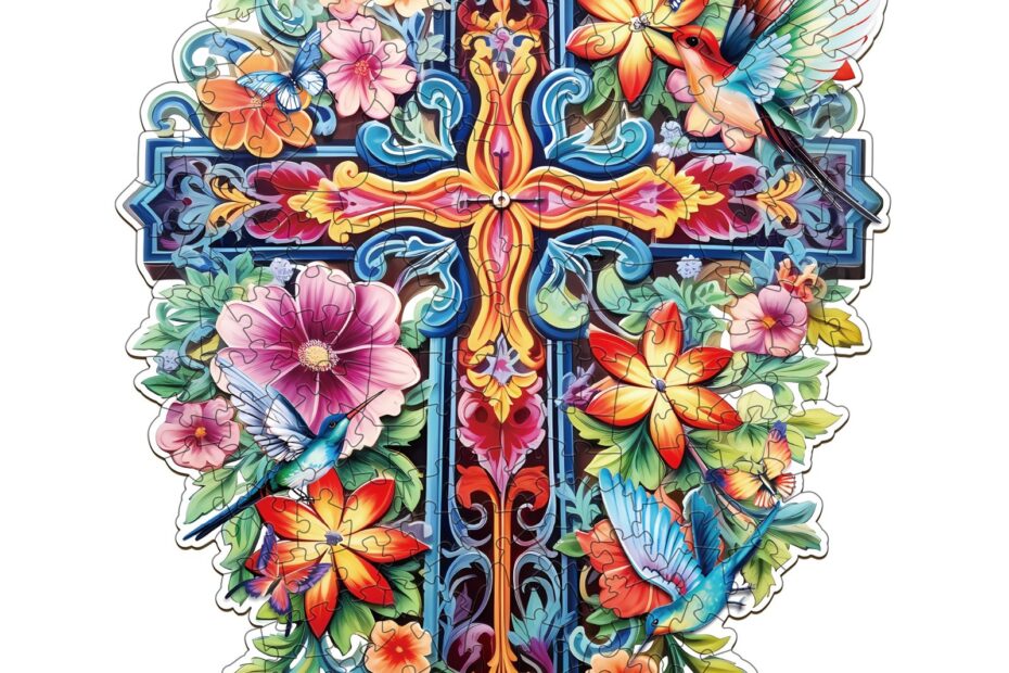 Pussel i trä-Blessing Cross-2 66de7979c9e6e