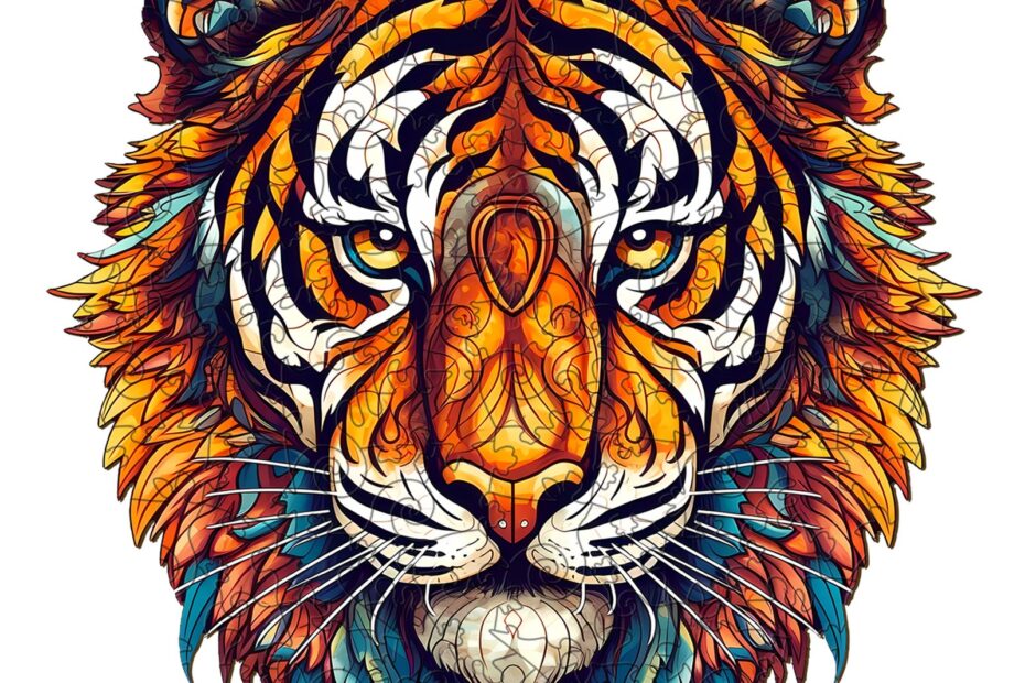 Pussel i trä-Brave Tiger 66d51c7cd2b15