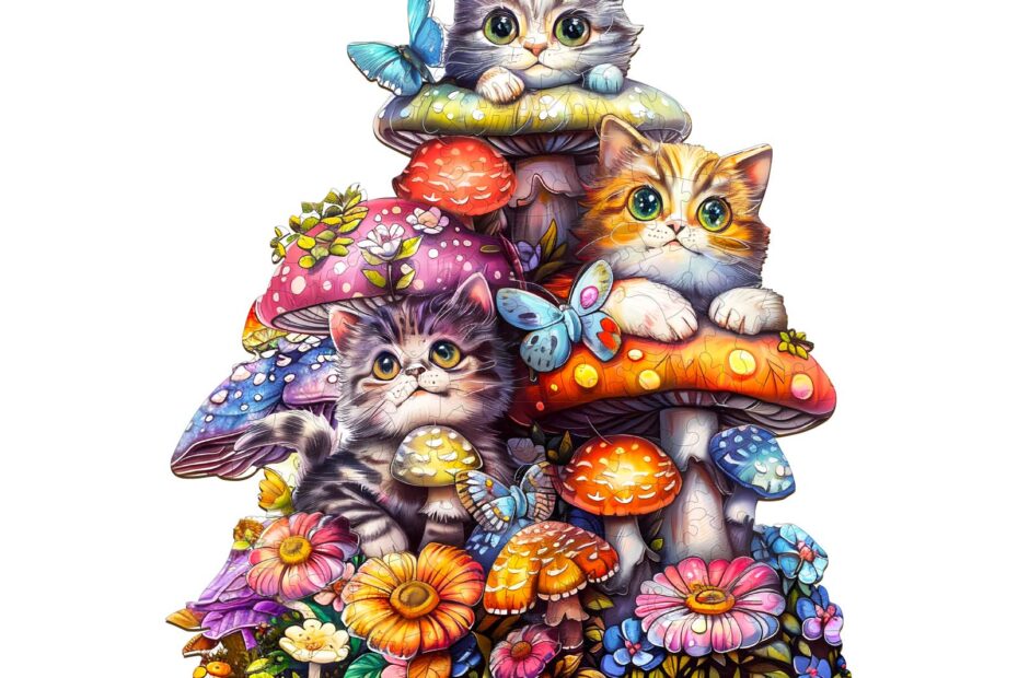 Pussel i trä – Cat Family 2 66dab01fc707b