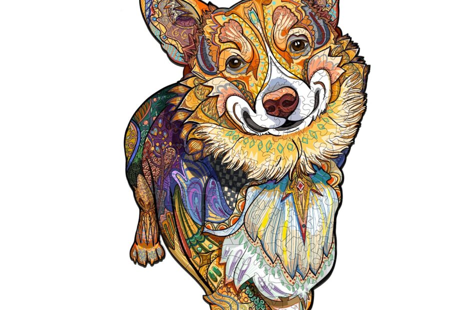Pussel i trä-CLEVER CORGI 66d4bfdaeb963