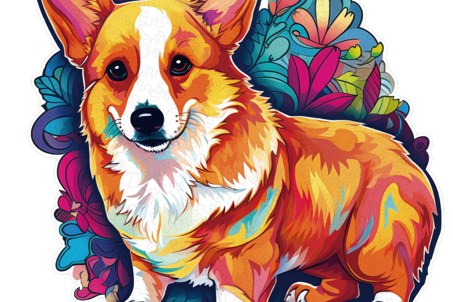 Pussel i trä – Söt Corgi 66d583f6ba00e