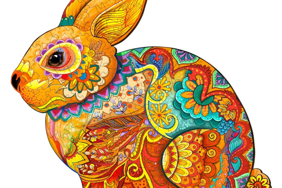 Pussel i trä-LUCKY RABBIT 66d9471ed3ea5