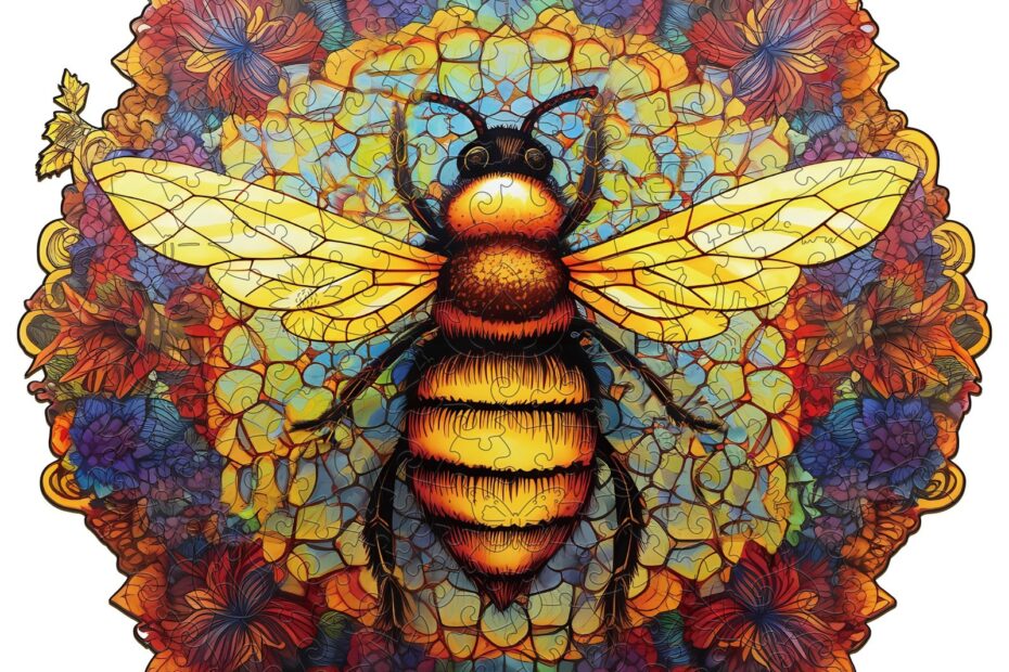 Pussel i trä-MANDALA BEE 66dc425447a4c