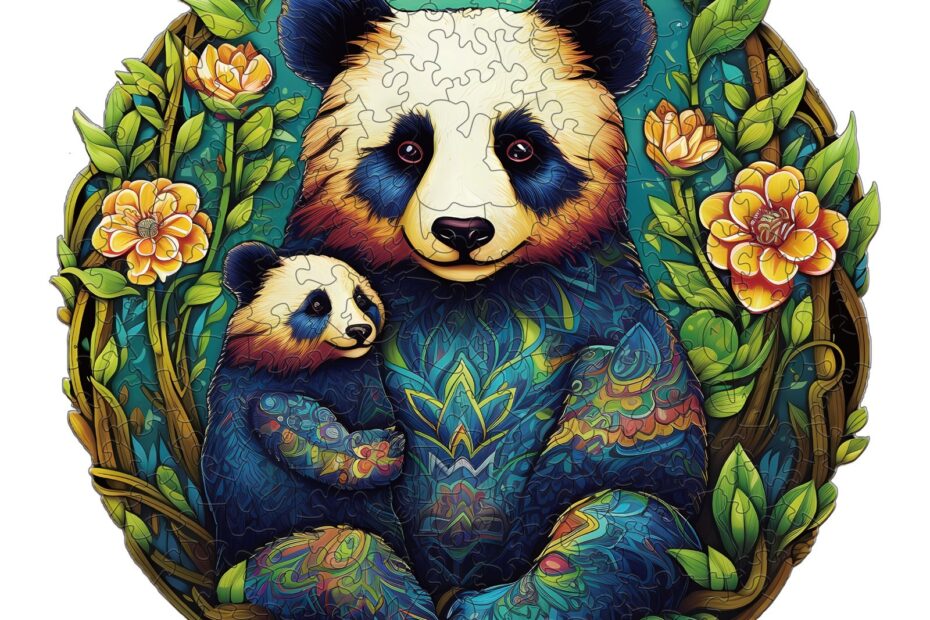 Pussel i trä – Pandafamiljen 2 66d48bf187388