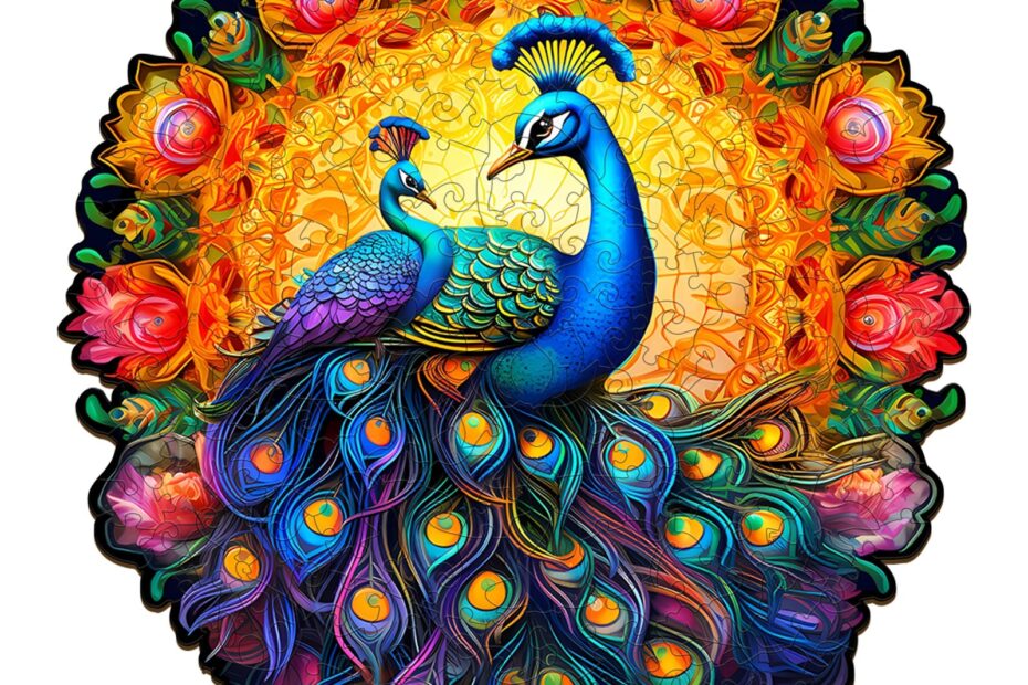 Pussel i trä – Familjen Peacock 66dbdb03cad7c