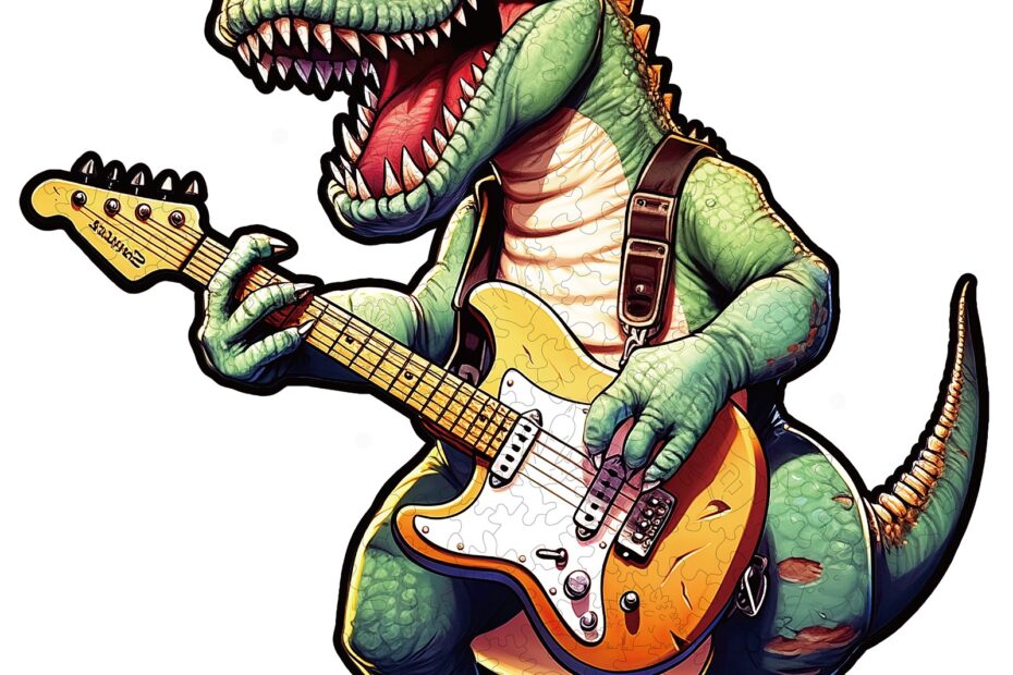 Pussel i trä-Rock T-Rex 66eacd0b91ba5