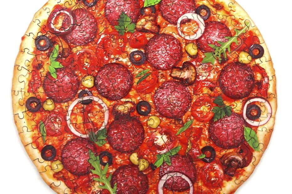 Pussel i trä-SAUSAGE PIZZA 66dc0eb0ba25d