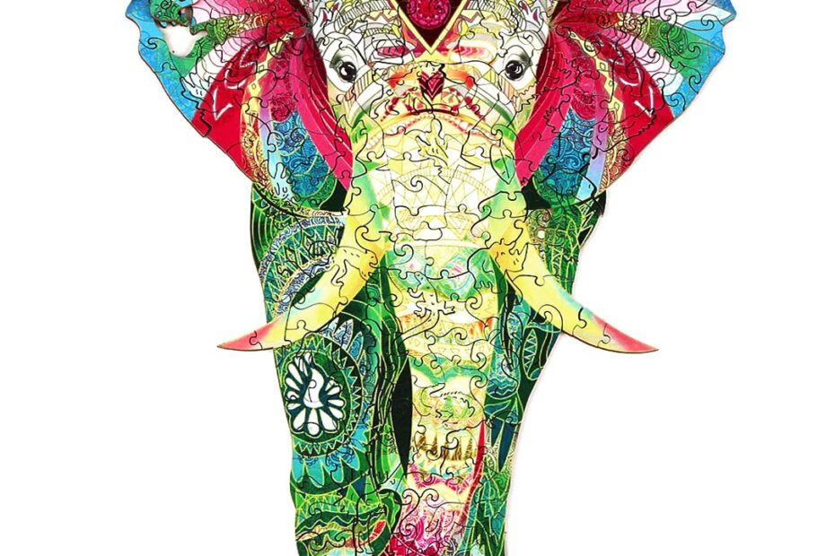 Pussel i trä-SHINY ELEPHANT 66d4b51b28fa9