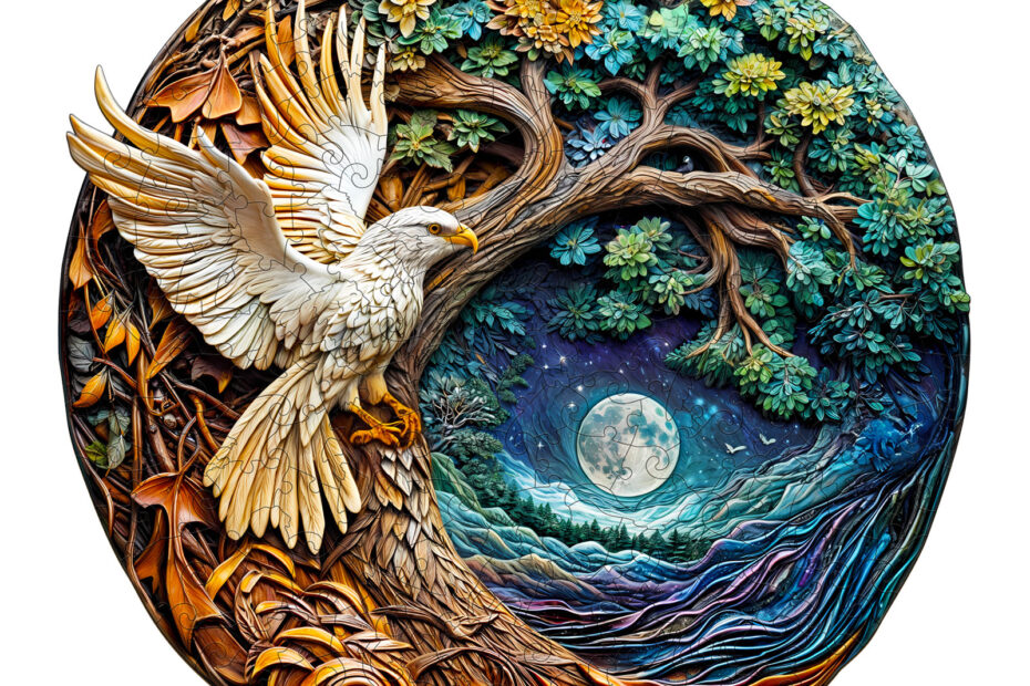 Träpussel-3D White Eagle 66db888e2ae07